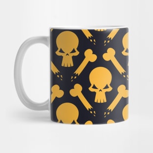 Yellow Skeleton Soldier Pattern Mug